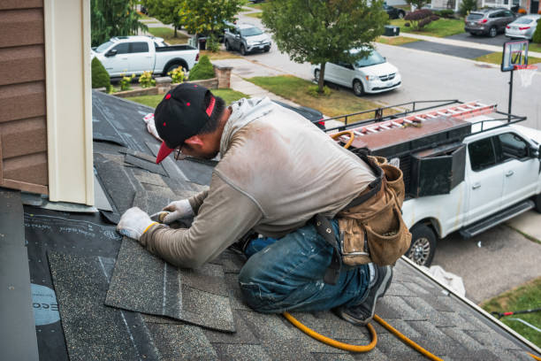 Professional Roof Replacement technician working in Wellsburg, NY